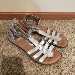 Born silver gladiator sandals